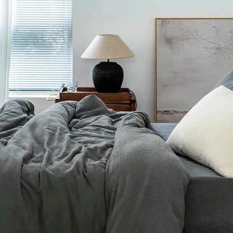 Textured Fringe Bedding Set - WhisperLinens