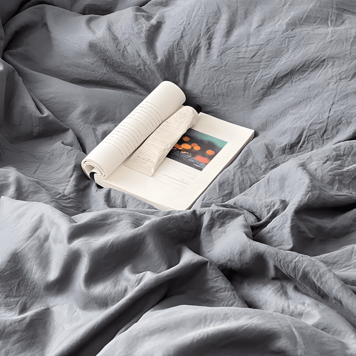 Two-Tone Cotton Bedding Set | Gray Base with Contrast Options - WhisperLinens