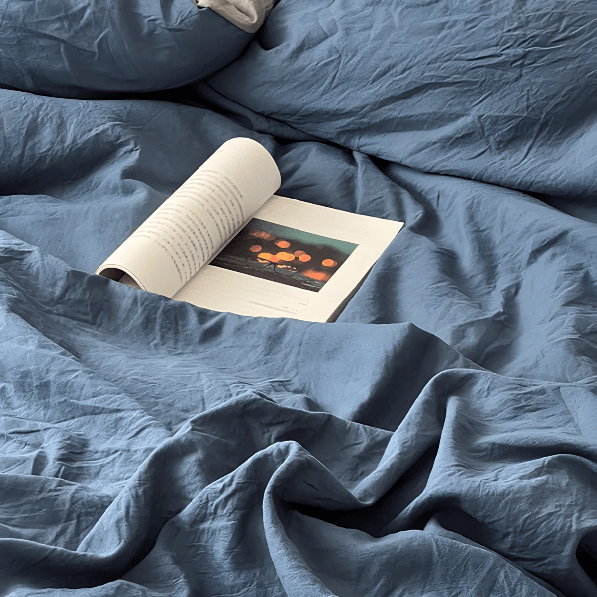 Two-Tone Cotton Bedding Set | Gray Base with Contrast Options - WhisperLinens