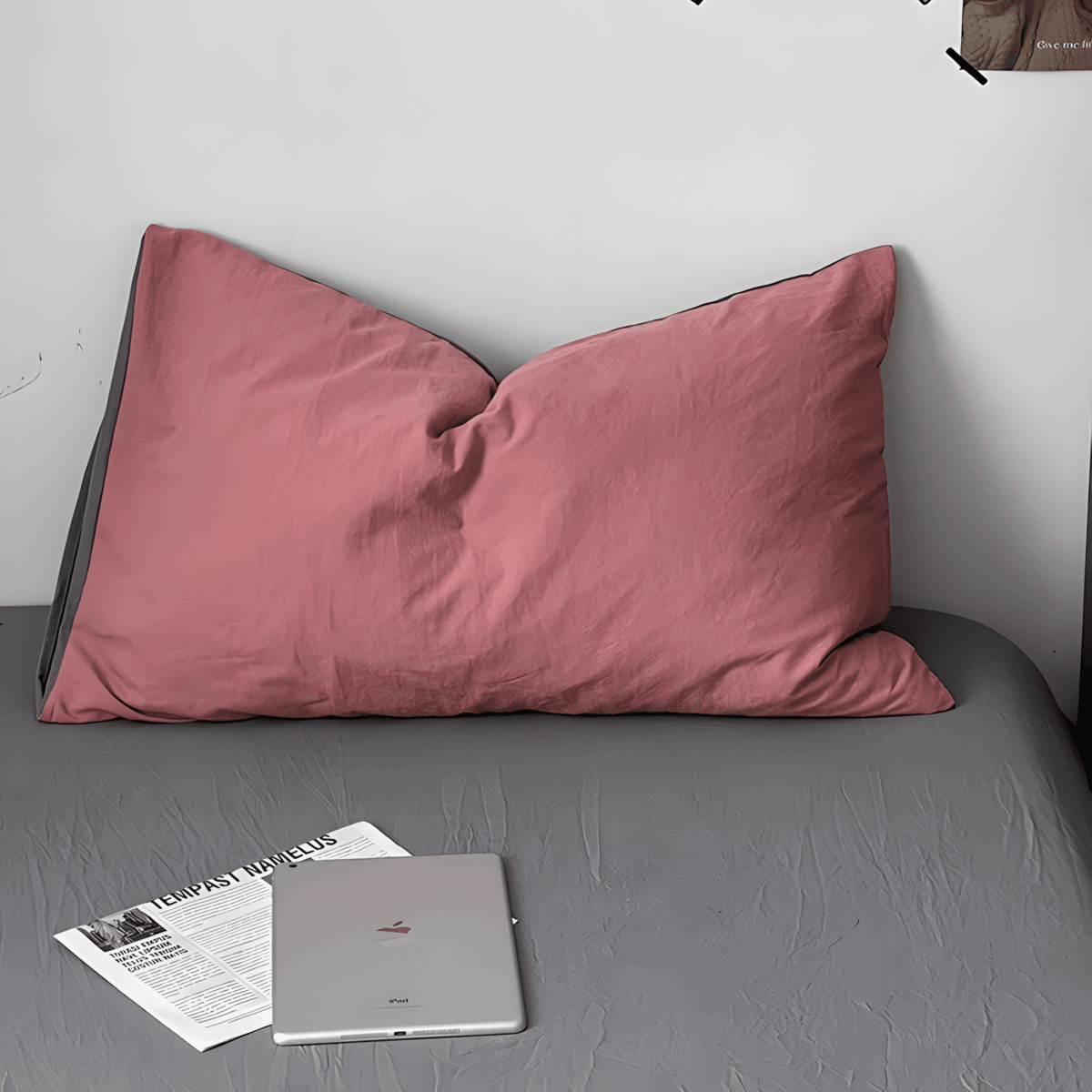 Two-Tone Cotton Bedding Set | Pink Base with Contrast Options - WhisperLinens