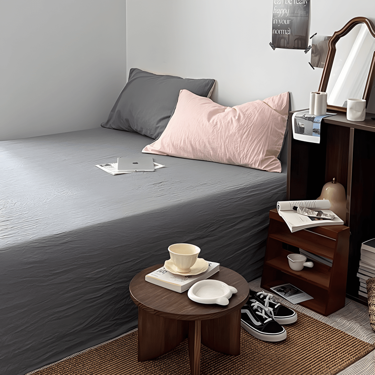Two-Tone Cotton Bedding Set | Pink Base with Contrast Options - WhisperLinens