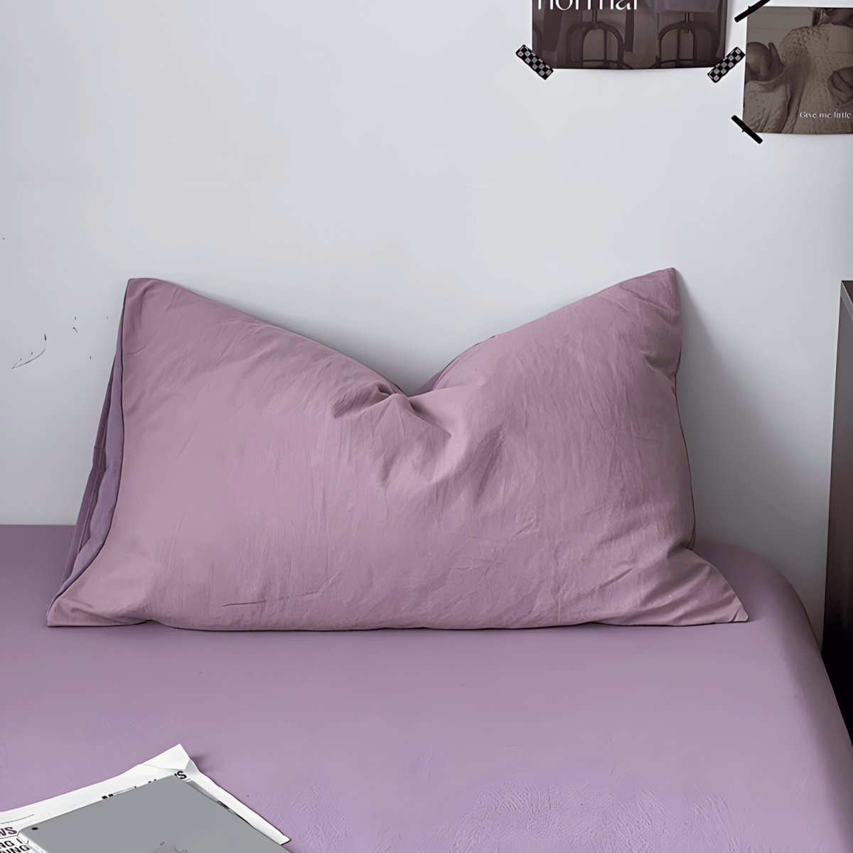 Two-Tone Cotton Bedding Set | Pink Base with Contrast Options - WhisperLinens