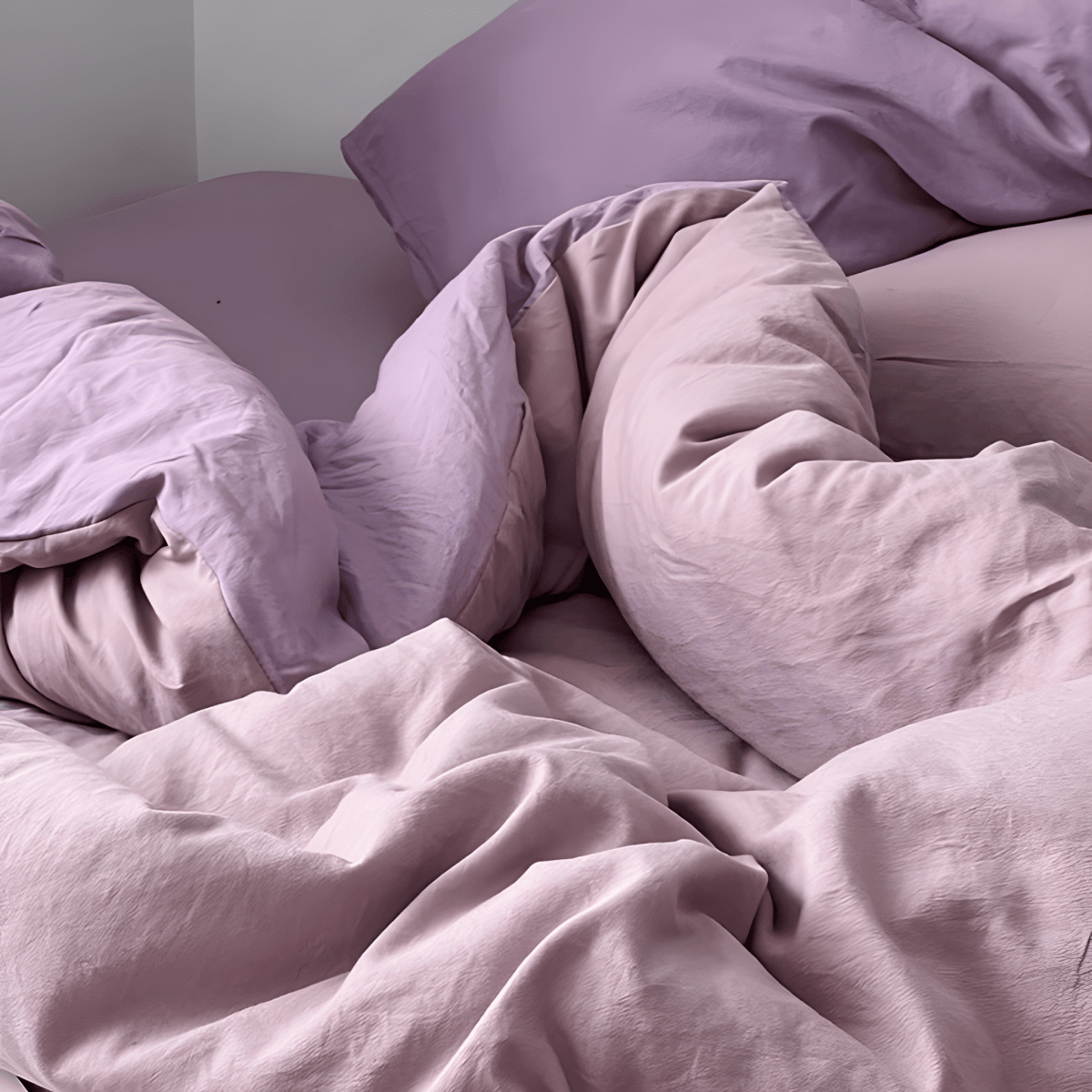 Two-Tone Cotton Bedding Set | Pink Base with Contrast Options - WhisperLinens