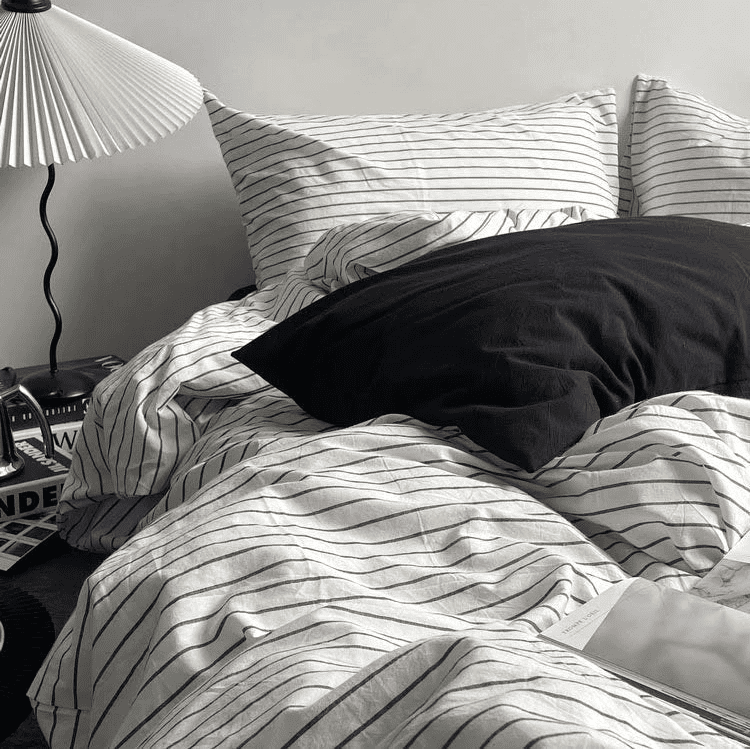 Urban Striped Cotton Bedding Set - WhisperLinens