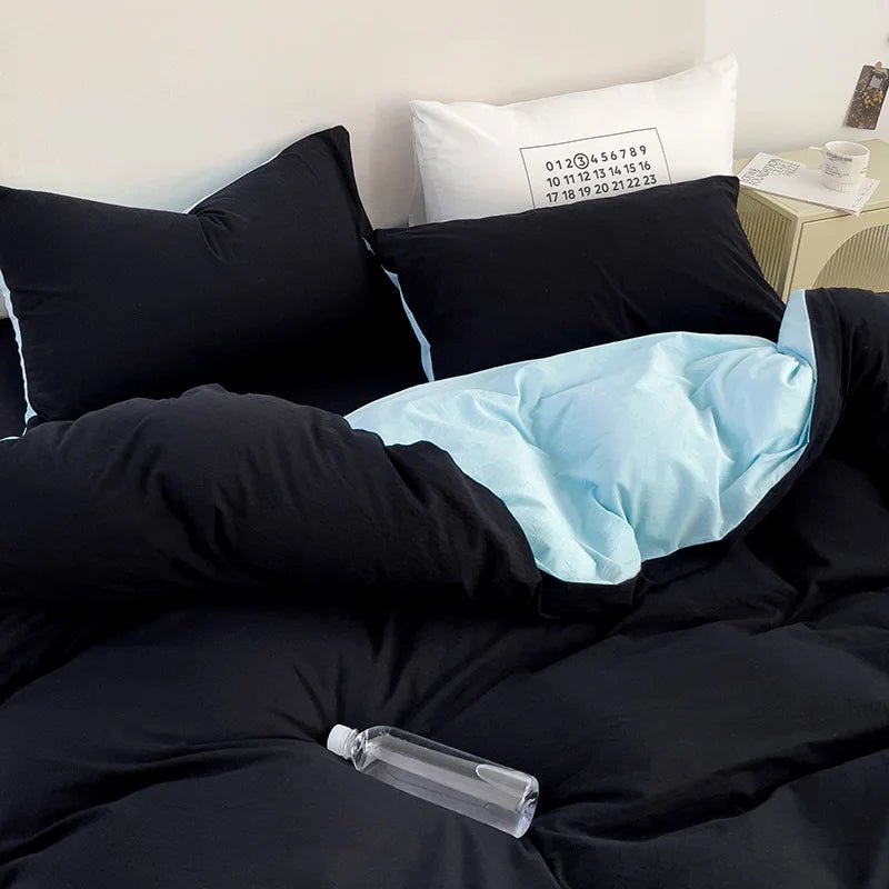 Washed Cotton Duvet Cover Bedding Set - WhisperLinens