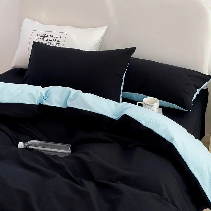 Washed Cotton Duvet Cover Bedding Set - WhisperLinens
