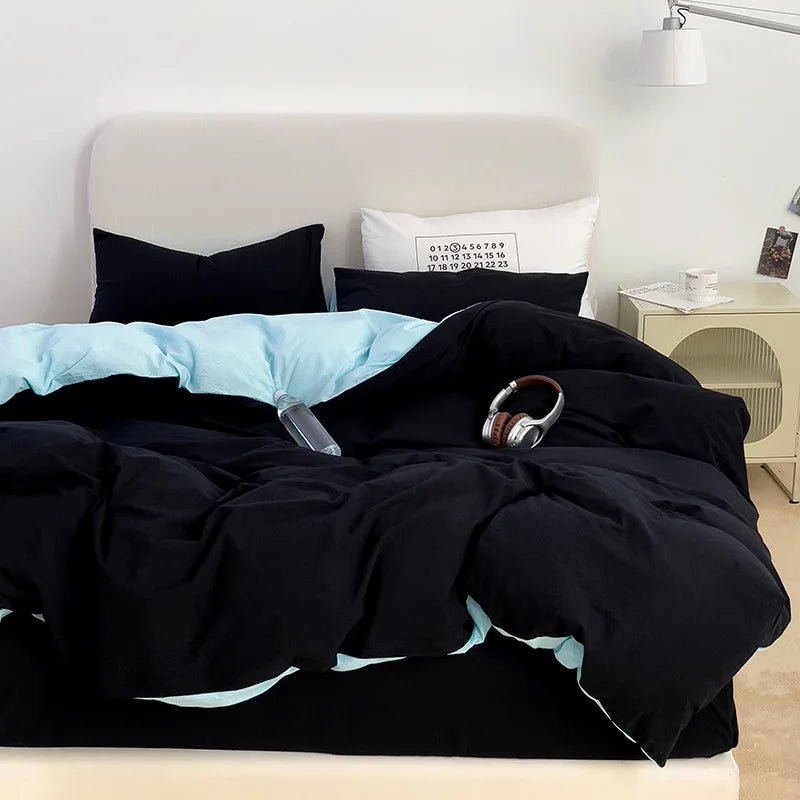 Washed Cotton Duvet Cover Bedding Set - WhisperLinens