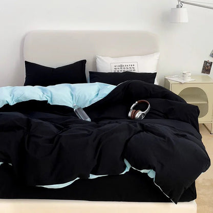 Washed Cotton Duvet Cover Bedding Set - WhisperLinens