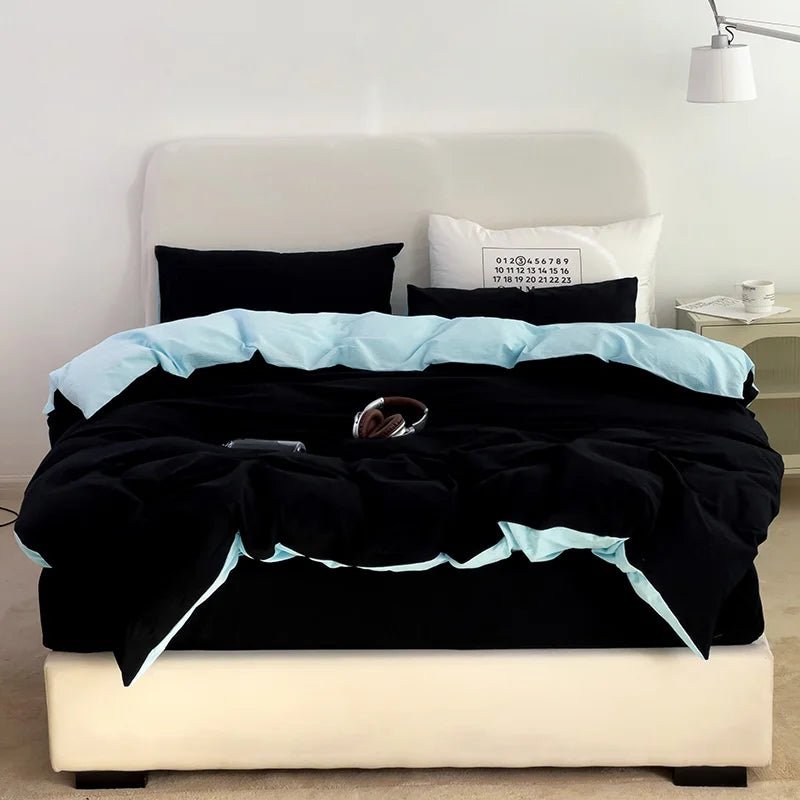 Washed Cotton Duvet Cover Bedding Set - WhisperLinens