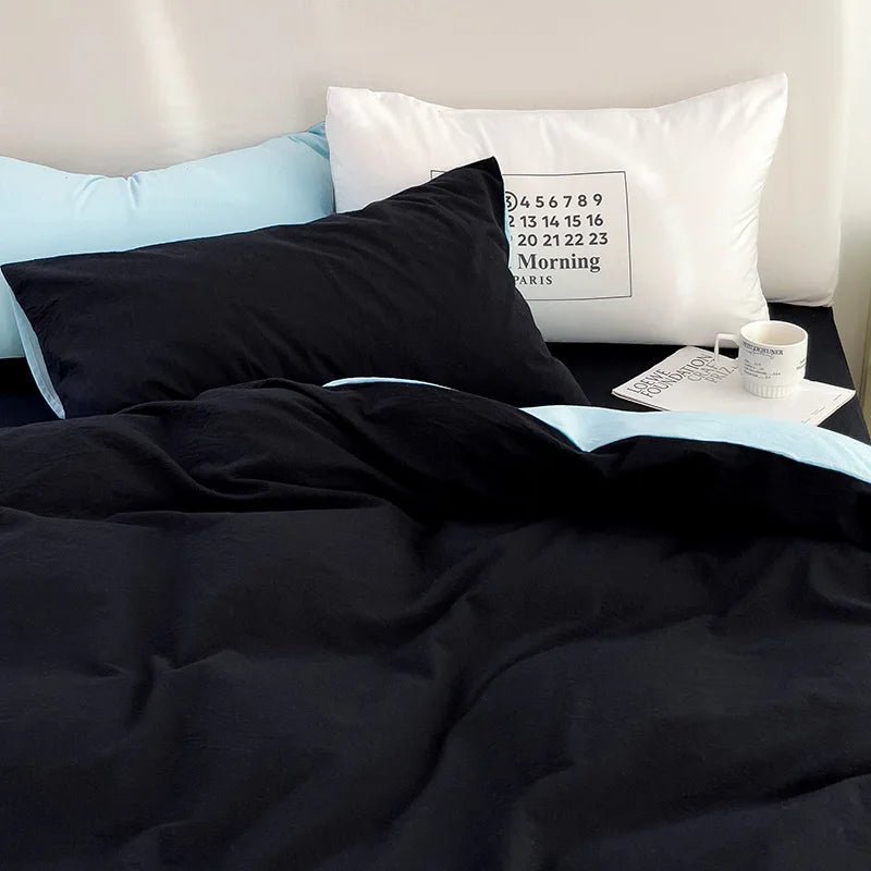 Washed Cotton Duvet Cover Bedding Set - WhisperLinens
