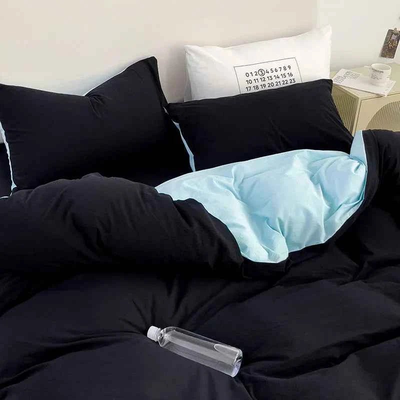 Washed Cotton Duvet Cover Bedding Set - WhisperLinens
