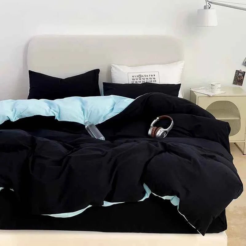 Washed Cotton Duvet Cover Bedding Set - WhisperLinens