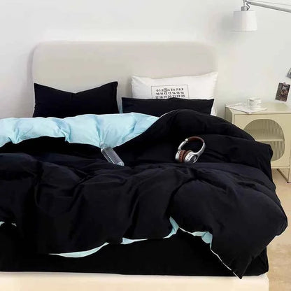 Washed Cotton Duvet Cover Bedding Set - WhisperLinens