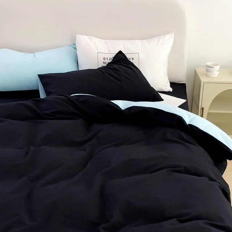 Washed Cotton Duvet Cover Bedding Set - WhisperLinens