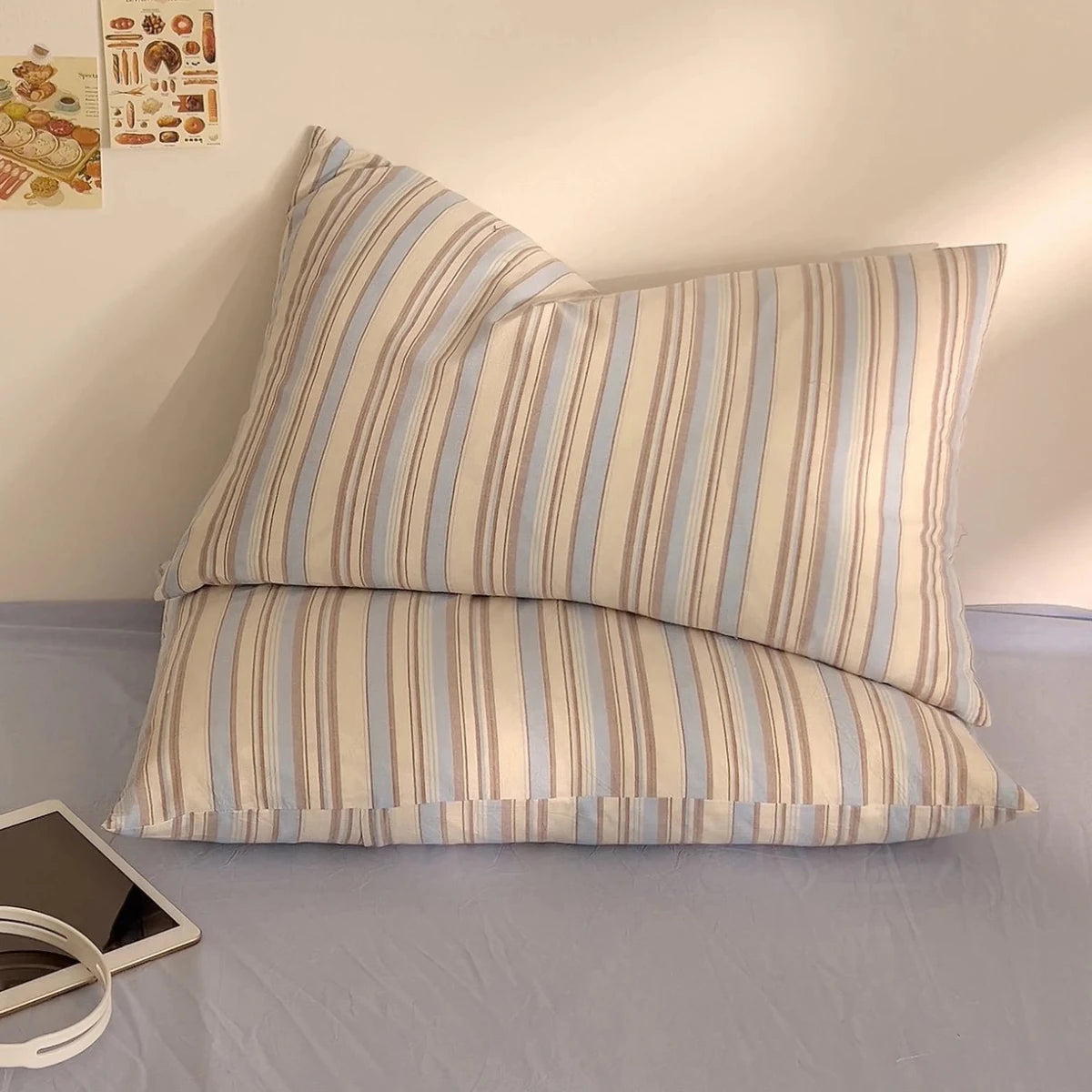 Washed Cotton Stripe Bedding Collection - WhisperLinens