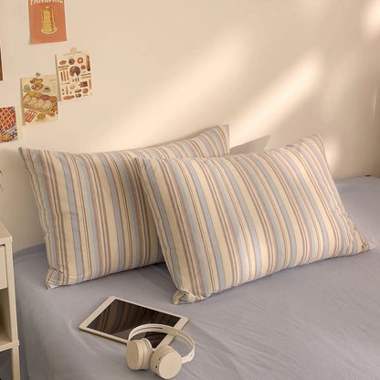 Washed Cotton Stripe Bedding Collection - WhisperLinens