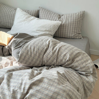 Washed Gingham Cotton Bedding Collection - WhisperLinens