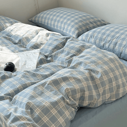 Washed Gingham Cotton Bedding Collection - WhisperLinens