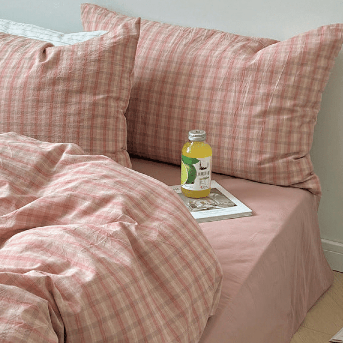 Washed Gingham Cotton Bedding Collection - WhisperLinens