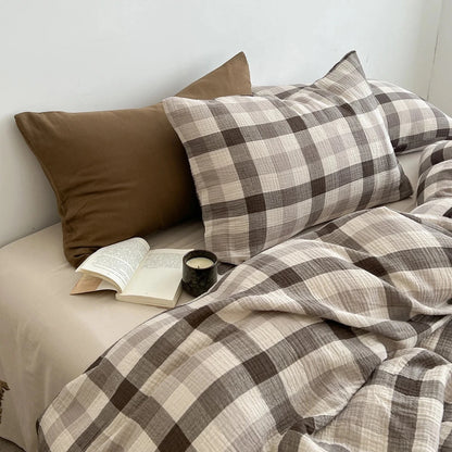 Washed Soft Stripe & Plaid Bedding Collection - WhisperLinens