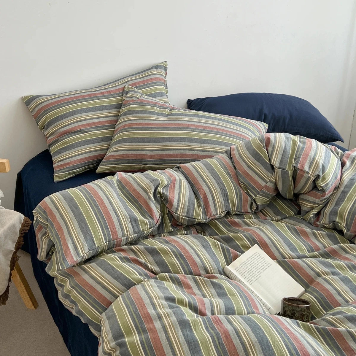 Washed Soft Stripe & Plaid Bedding Collection - WhisperLinens