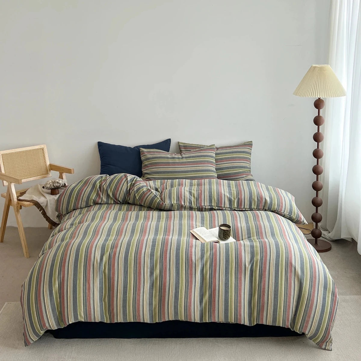 Washed Soft Stripe & Plaid Bedding Collection - WhisperLinens