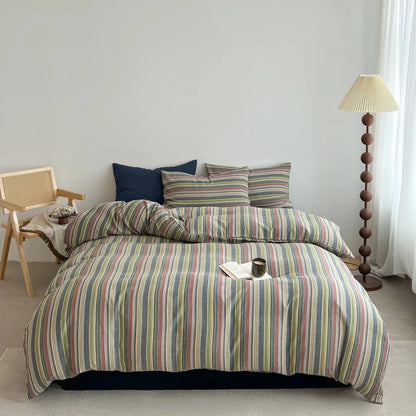 Washed Soft Stripe & Plaid Bedding Collection - WhisperLinens