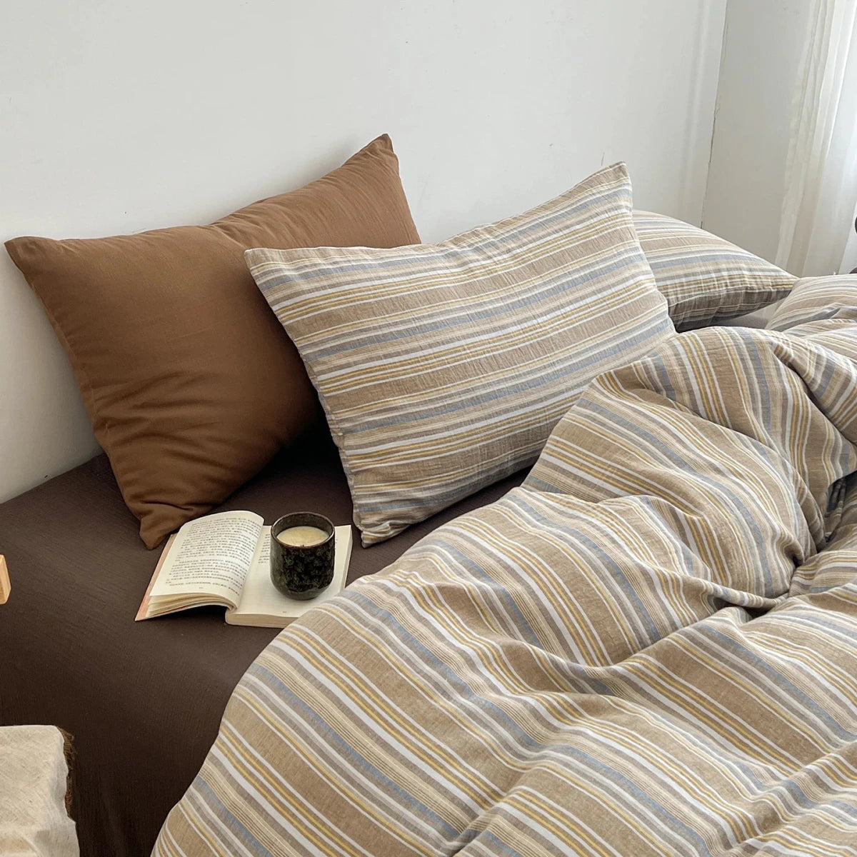 Washed Soft Stripe & Plaid Bedding Collection - WhisperLinens