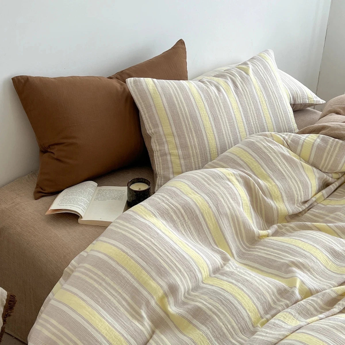 Washed Soft Stripe & Plaid Bedding Collection - WhisperLinens