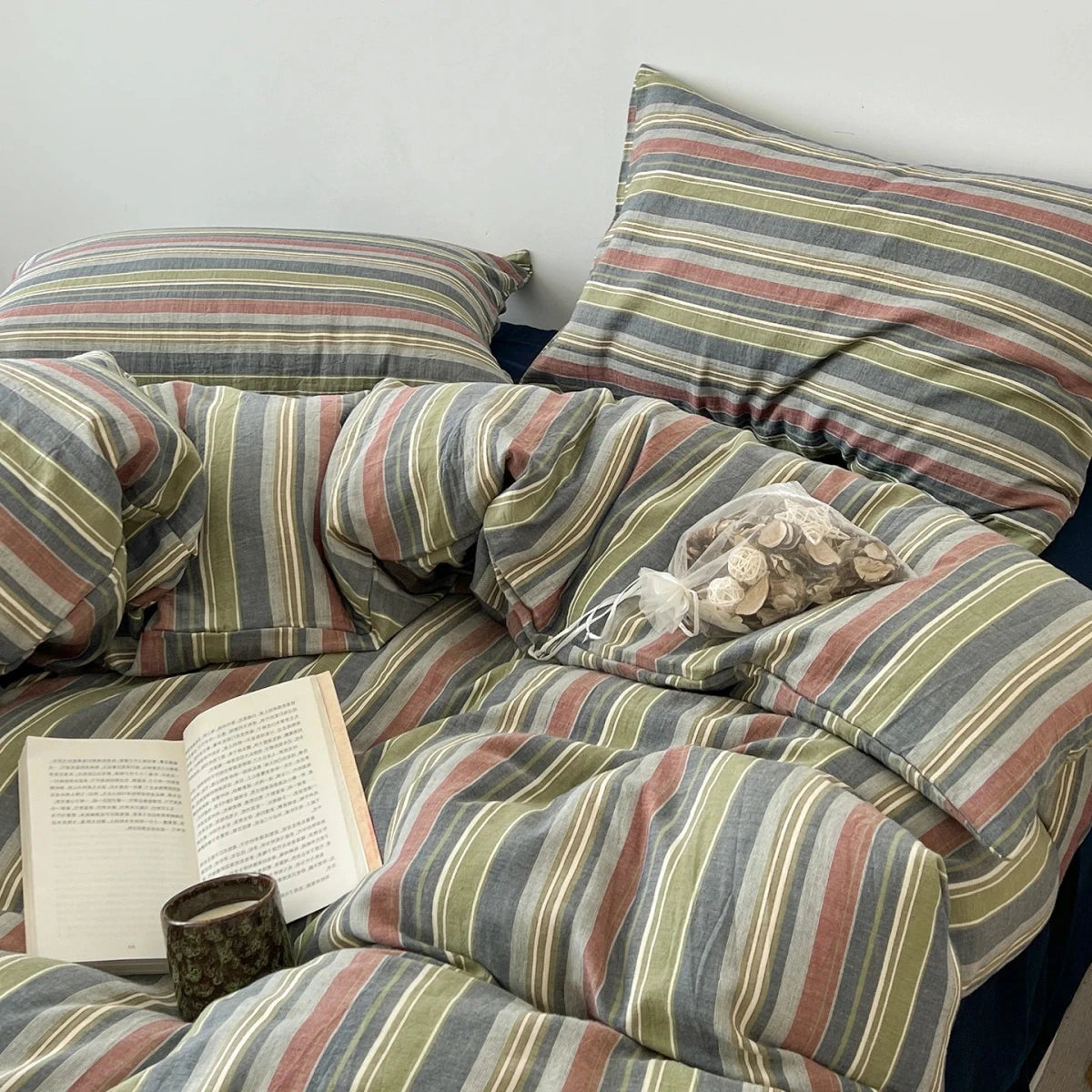 Washed Soft Stripe & Plaid Bedding Collection - WhisperLinens