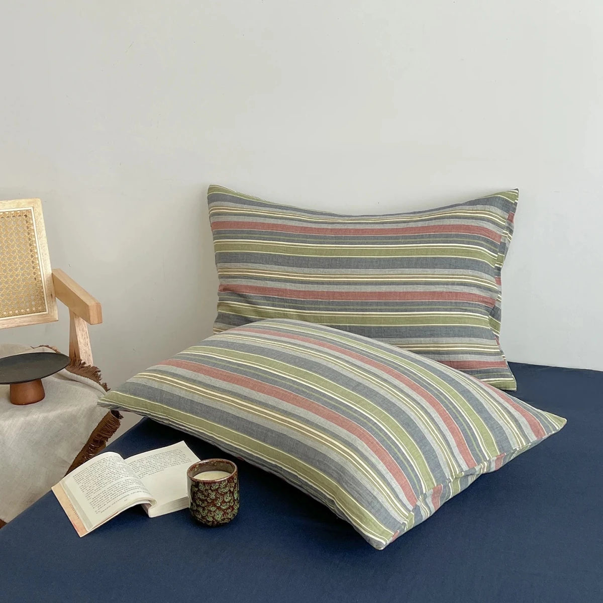 Washed Soft Stripe & Plaid Bedding Collection - WhisperLinens
