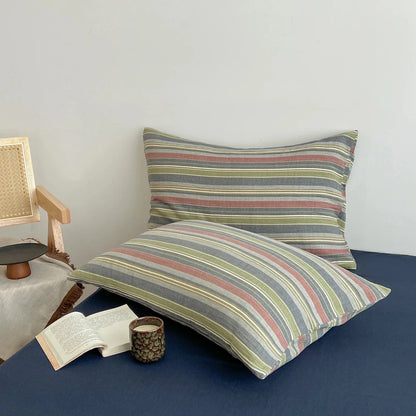 Washed Soft Stripe & Plaid Bedding Collection - WhisperLinens