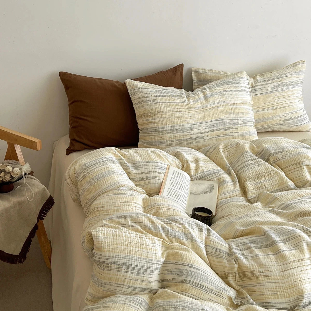 Washed Soft Stripe & Plaid Bedding Collection - WhisperLinens
