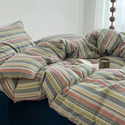 Washed Soft Stripe & Plaid Bedding Collection - WhisperLinens