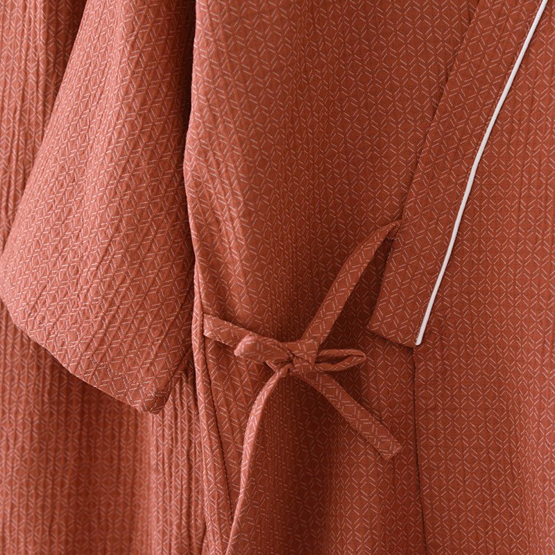 Zen Cotton Kimono Pajama Set - WhisperLinens